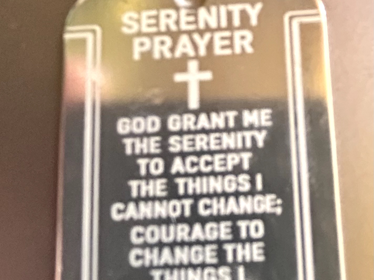 Serenity/Inspirational Prayer Military Dog Tag