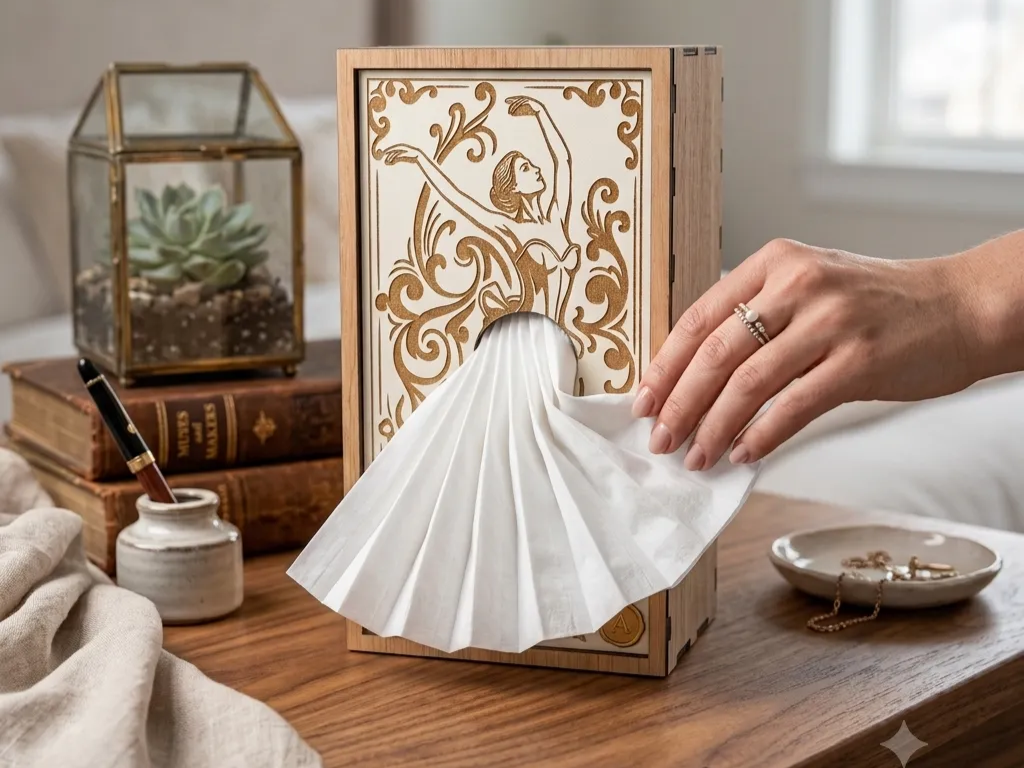 Ballerina Laser Cut Tissue Box Files – Dance Decor svg