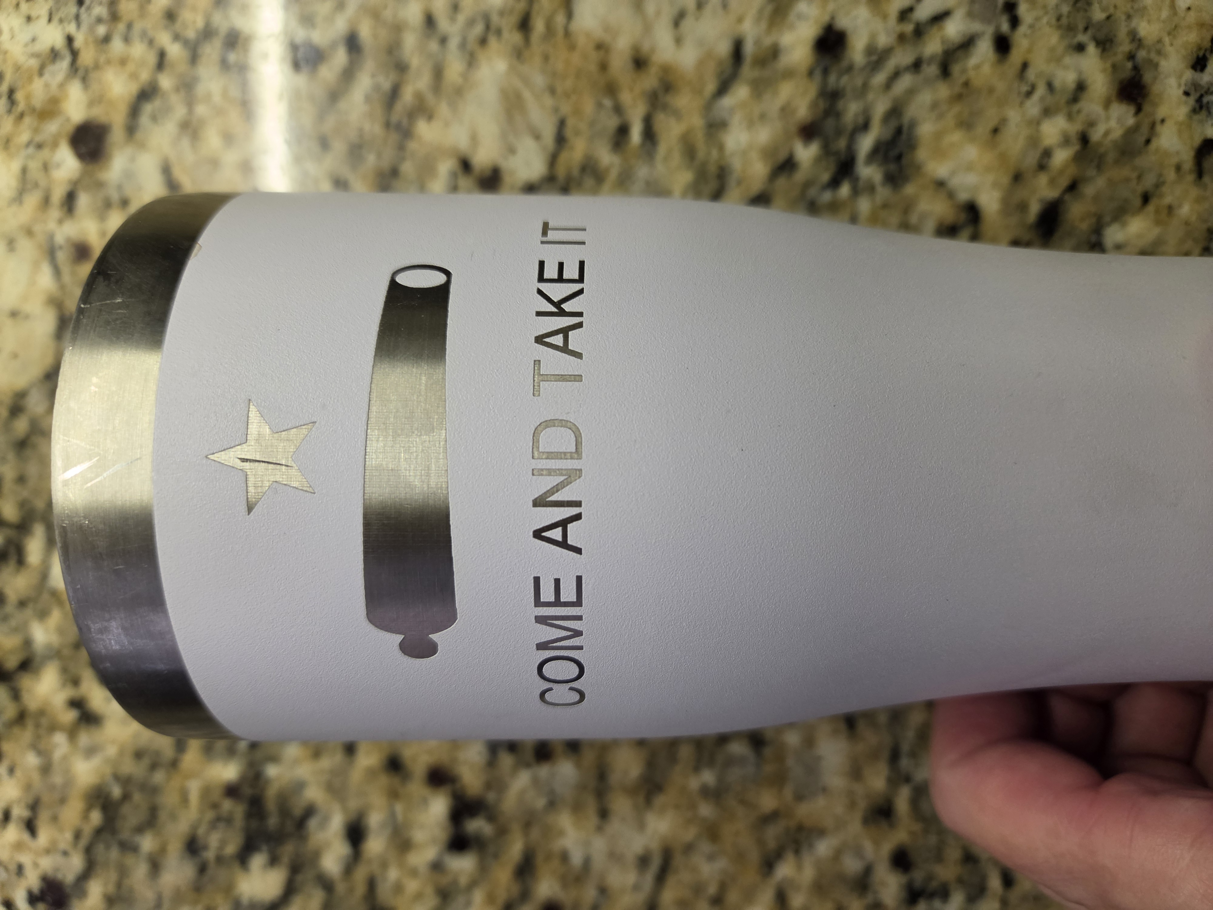 [Laser cut and engrave] Mug with "Come and Take It" logo