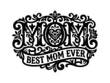 [Laser cut and engrave] Panneau mural décoratif Mom The Heart of the Home avec motif floral