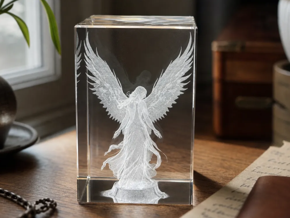 Celestial Angel K9 Crystal Inner 3D Engraving