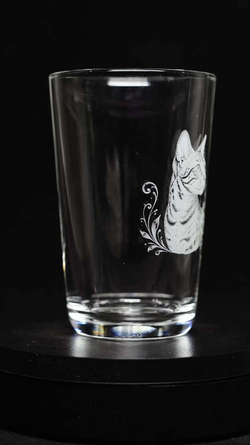 [Laser cut and engrave] Set de 12 gravures de races de chats pour verres ou objets sombres