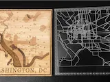 [Laser cut and engrave] Washington DC City Map Wall Art