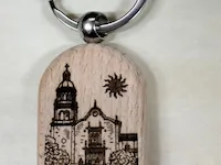 [Laser cut and engrave] Imán de madera con ilustración de la iglesia de Zacapu