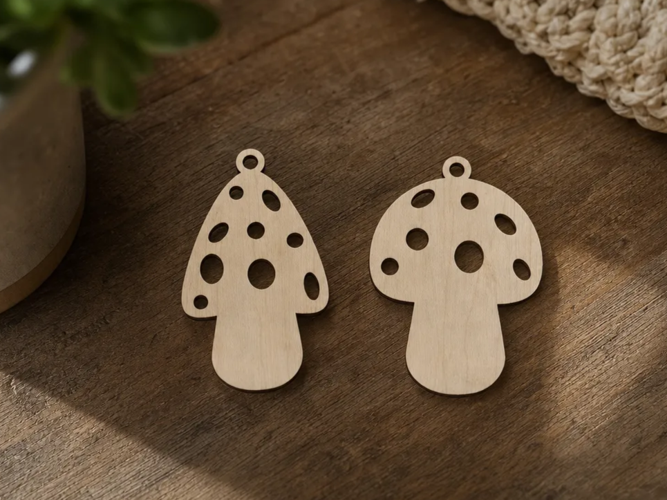 Mushroom Shaped Hanging Ornaments