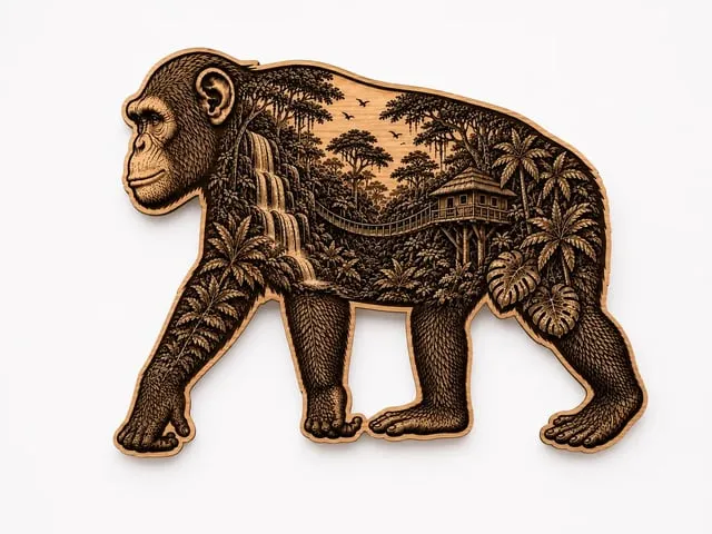 Chimp Scenic Cut and Engrave