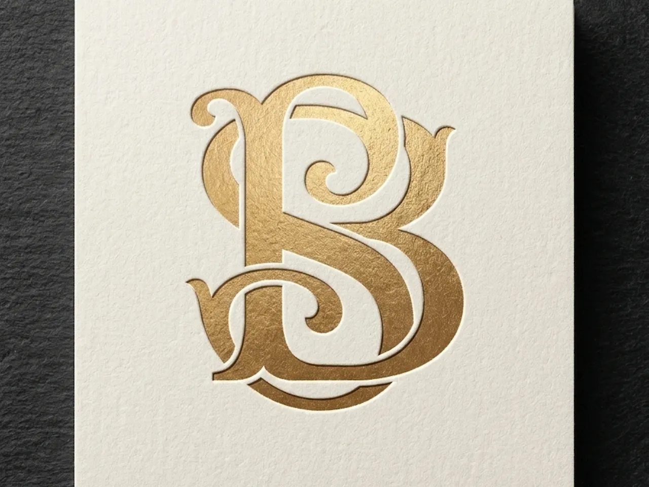 [Laser cut and engrave] SB Elegant Wedding Monogram – Graceful S & B Intertwined Initials for Bridal Invitations, Laser Cut Signs, Cake Toppers & Engraving