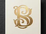 [Laser cut and engrave] SB Elegant Wedding Monogram – Graceful S & B Intertwined Initials for Bridal Invitations, Laser Cut Signs, Cake Toppers & Engraving