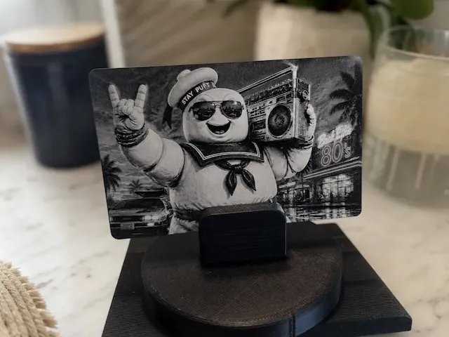 Stay Puft Marshmallow Mann Bild mit 80er Jahre Retro Motiv