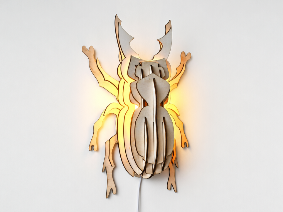 Hirschkäferlicht - Schicht für Schicht - Wandlampe