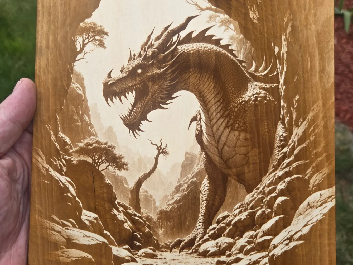 Dragon in Mountain Canyon Wall Art