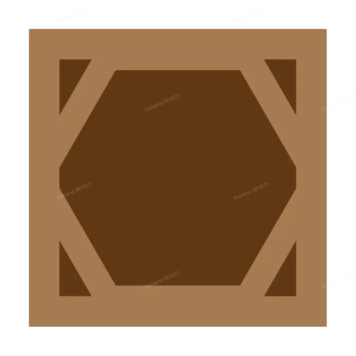 [Laser cut and engrave] 6 Geometric Section Square Drink Coaster