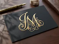 [Laser cut and engrave] JM Elegant Interwoven Monogram Logo