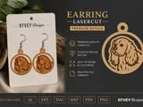 [Laser cut and engrave] Earring Dog Lasercut BUNDLES 12 DESIGNS