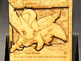 [Laser cut and engrave] Carte à collectionner en bois représentant le Pokémon Phyllali