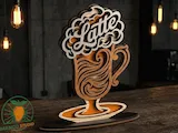 [Laser cut and engrave] 3D Latte Coffee Laser Cut File 3mm