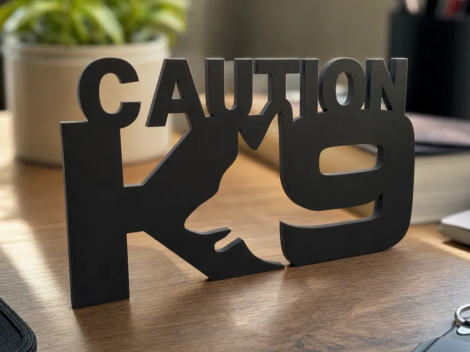 Caution K9 Dog Warning Sign