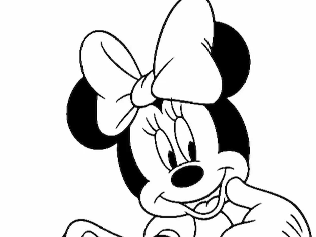 [Laser cut and engrave] Coloriage de Minnie Mouse avec son nœud papillon