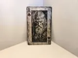 [Laser cut and engrave] Spielkarte mit Wikinger Motiv und Kreuz Ass