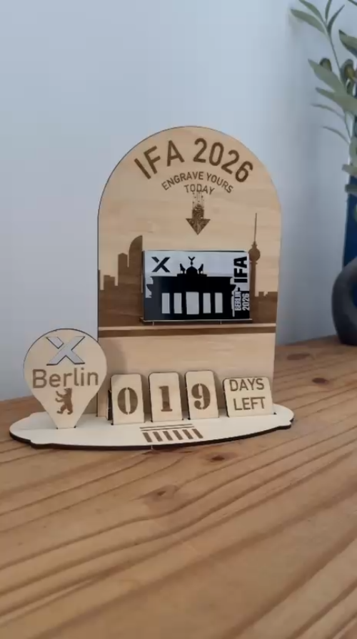 [Laser cut and engrave] IFA xTool 2026 Map Keepsake Stand & Cards
