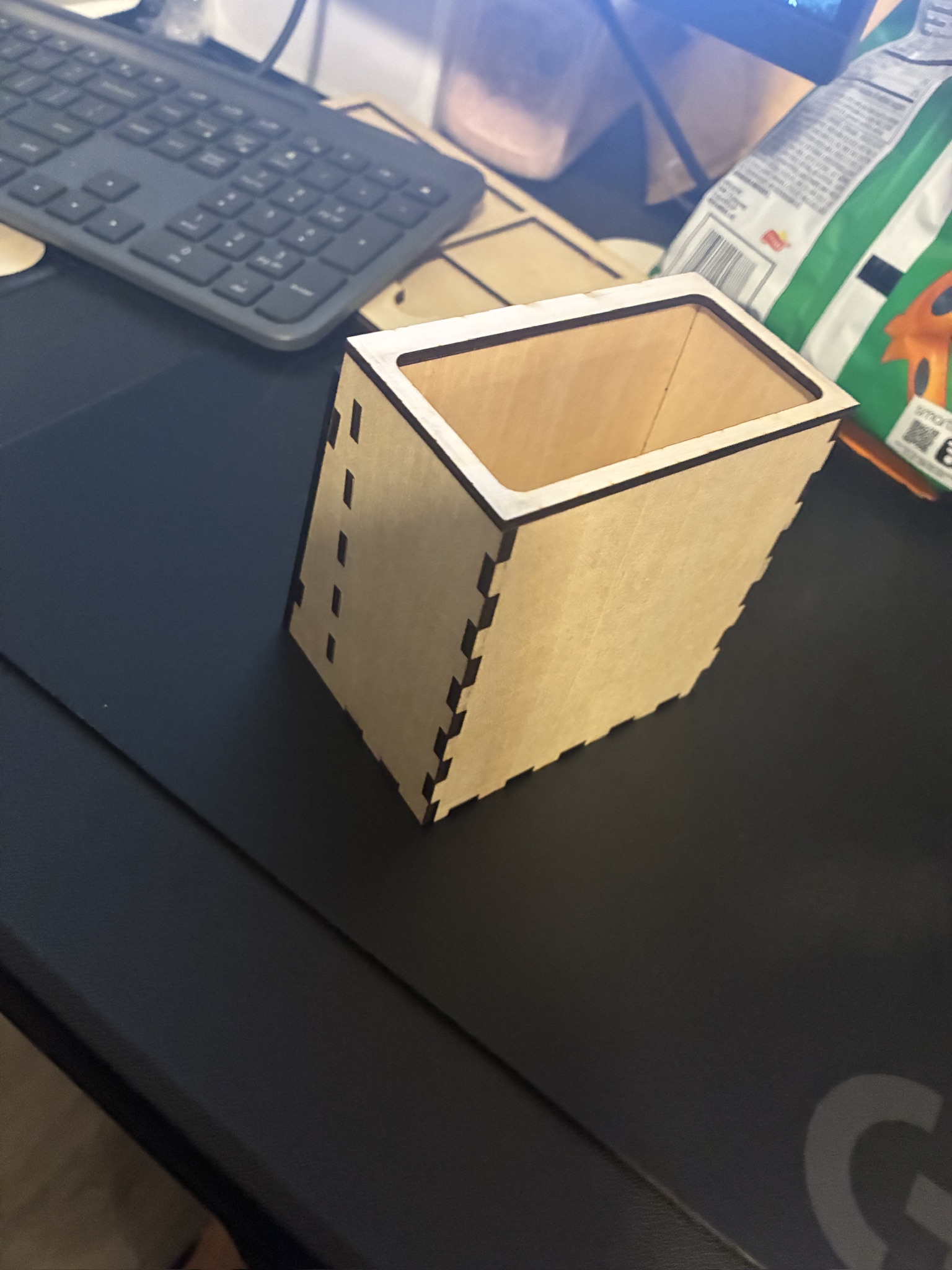[Laser cut and engrave] Posada Antiques LLC Mexican Gold Coin Design Desk Organizer