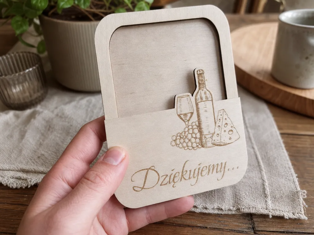 Drewniany płatnik do rachunku