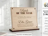 [Laser cut and engrave] 3D Funny Desk Signs Bundle. Sarcastic Office Plaque Laser Cut Files. Humor Work Decor. Drama Queen SVG. Overthinker. Bad Bitch. Personalized