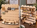 [Laser cut and engrave] Wooden Earring and Jewelry Display Stand Organizer