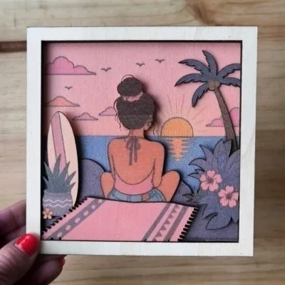 [Laser cut and engrave,Inkjet printing] ✨ Cinco capas, infinitas historias
