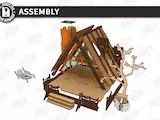 [Laser cut and engrave] Miniature A-Frame Cabin Model with Balcony and Planter Night Light Laser Cut Bundle. Home Decor