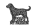 [Laser cut and engrave] Stay Loyal Dog Silhouette Wall Art with Filigree Pattern