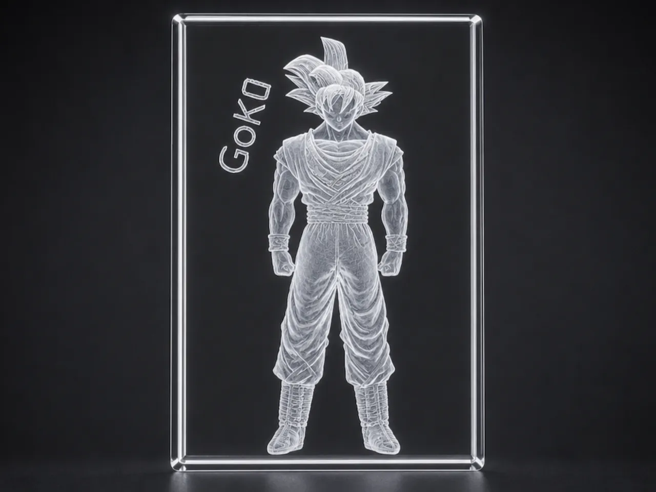 [Laser cut and engrave] Goku Dragon Ball Z Acrylic Light Panel