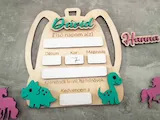 [Laser cut and engrave] Backpack Shaped First Day of School Milestone Board for Children with dinosaur or unicorn