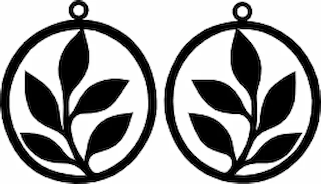Anting daun bingkai bulat.svg