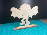 [Laser cut and engrave] Standing Wooden Vampire Character Halloween Tabletop Figure