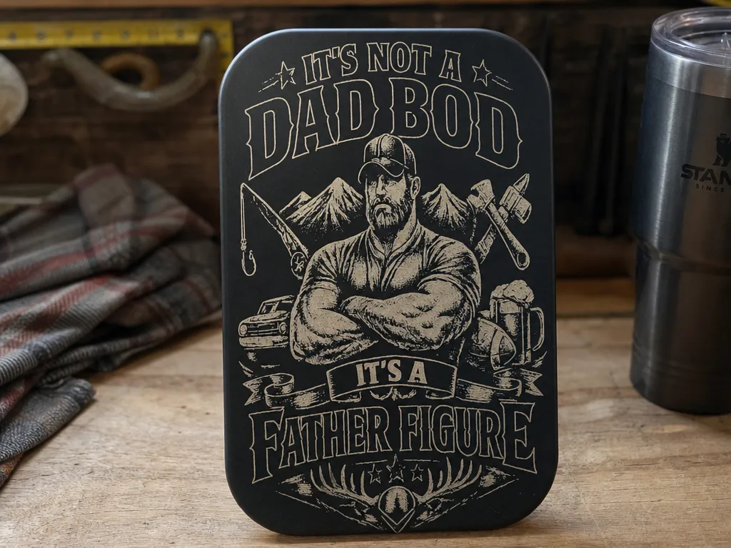 It's Not A Dad Bod It's A Father Figure Metal Tin.