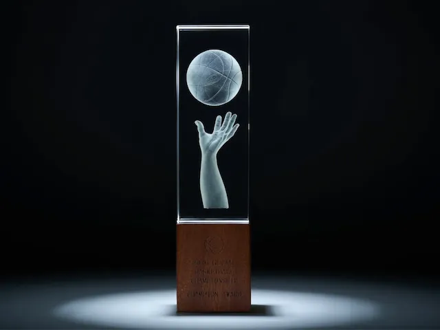 Crystal Trophy Inner Engraving — Basketball, Football, Swimming
