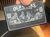 [Laser cut and engrave] Old Roosters Social Club Novelty Membership Card