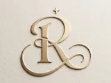 [Laser cut and engrave] R Elegant Wedding Monogram Logo – Graceful Bridal Initial for Laser Cut Signs, Cake Toppers, Invitations, Engraving & Cricut