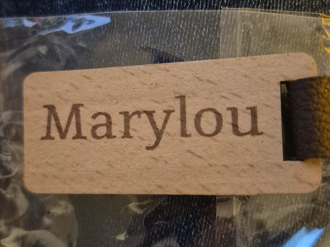 Étiquette personnalisée avec le prénom Marylou