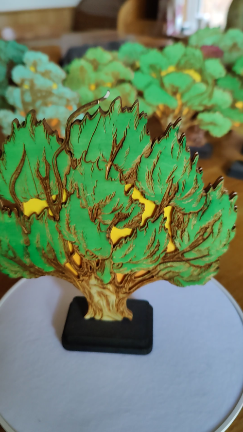 [Laser cut and engrave] The Bewitching Yew - a story tree
