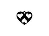 [Laser cut and engrave] Heart-Shaped Wooden Dangle Earrings with Cutout Patterns