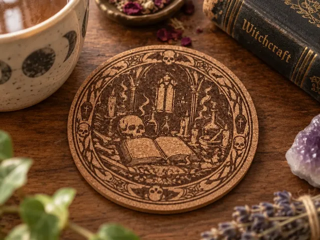 Kork Untersetzer Halloween Horror Tisch / Coaster Horror Table