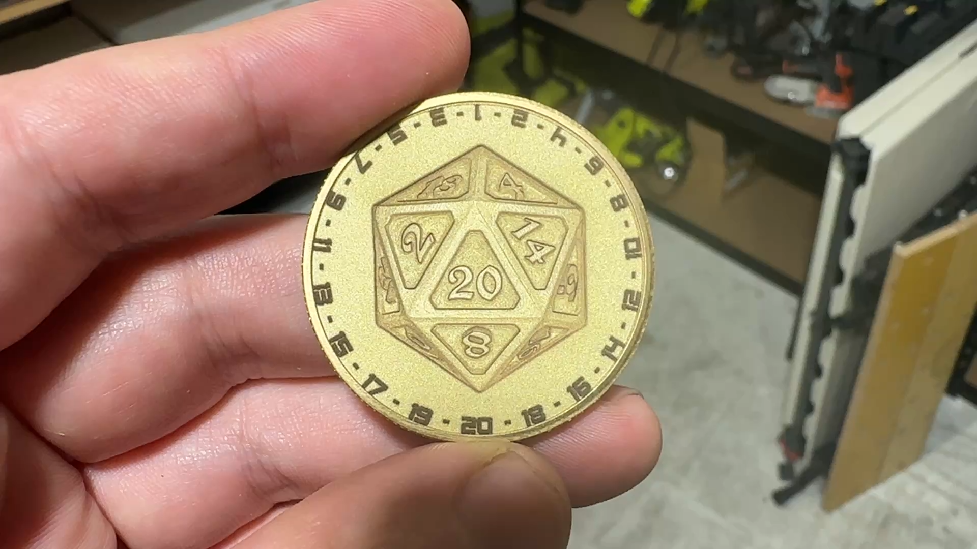 D20 Dice Commemorative/Challenge Coin