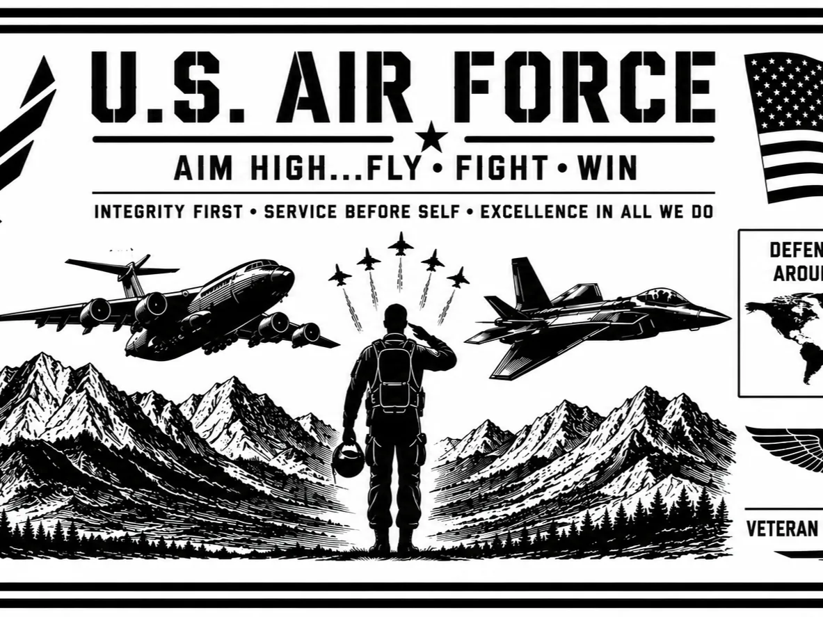 10-005 - U.S. Air Force Heritage | 200x100mm Laser Engraving Tumbler Wrap