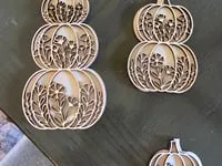 [Laser cut and engrave] Stacked Floral Pumpkin Cutouts for Autumn Home Decor