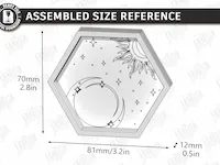 [Laser cut and engrave] Modular Hexagonal Tabletop Gaming Dice Tray and Card Holder Organizer Laser Cut Bundle. Board Games