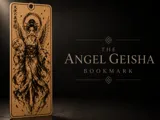 [Laser cut and engrave] Angel Geisha Wooden Bookmark with Traditional Japanese Illustration