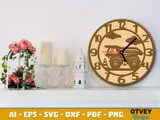 [Laser cut and engrave] Construction Truck Wall Clock for Kids Room