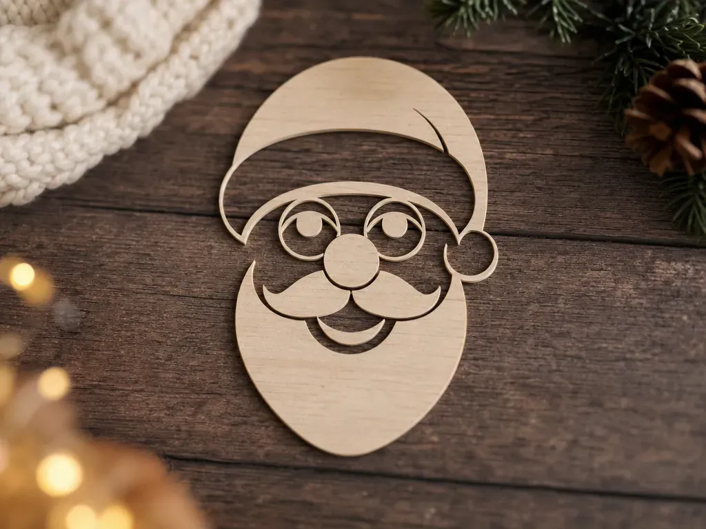 Santa Claus Face Christmas Ornament